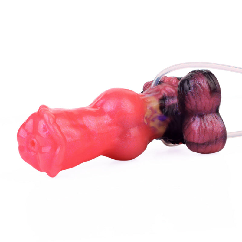 14 CM Klein Rot Inflatable Ejaculating Horsedildo