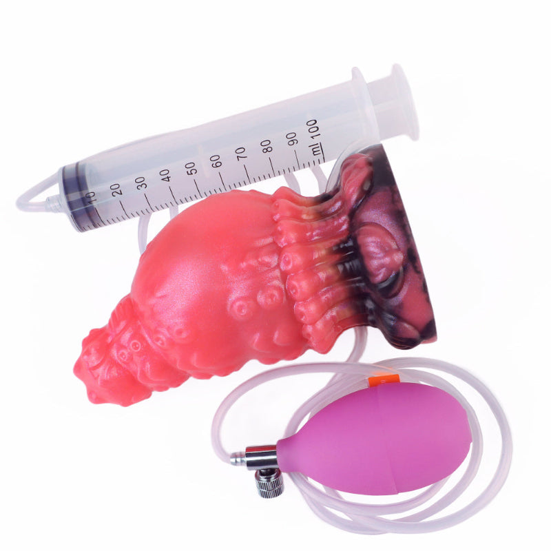 15CM Kegeliger Oktopus Ejaculating Aufblasbarer Dildo Analplug