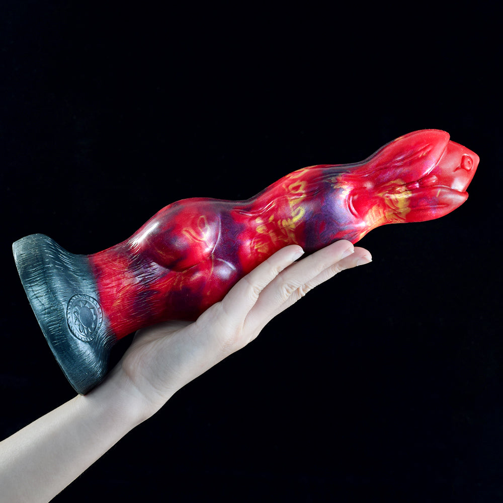 26 CM Drei Knot Rot Monster Horsedildo