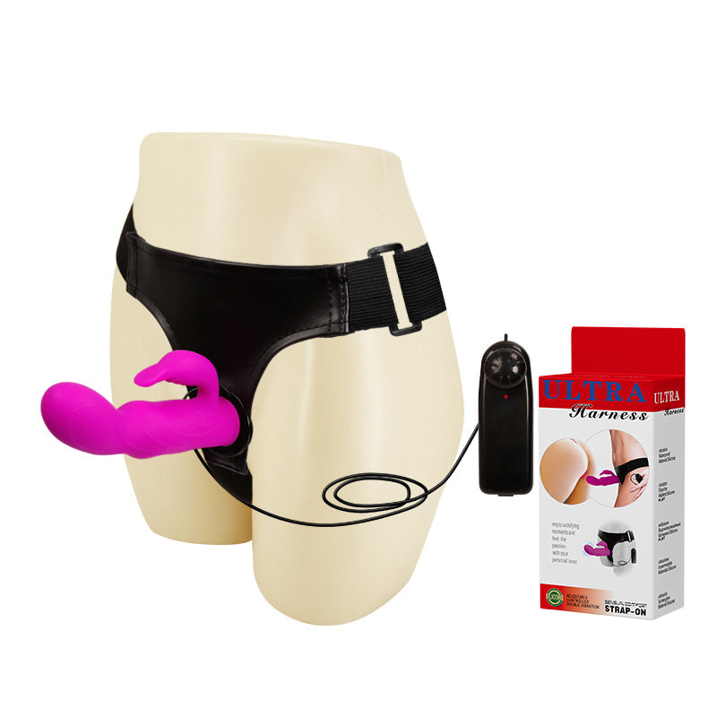 15 CM Pink Rabbit Vibrator Strap On Dildo