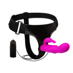 15 CM Pink Rabbit Vibrator Strap On Dildo