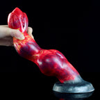 26 CM Drei Knot Rot Monster Horsedildo