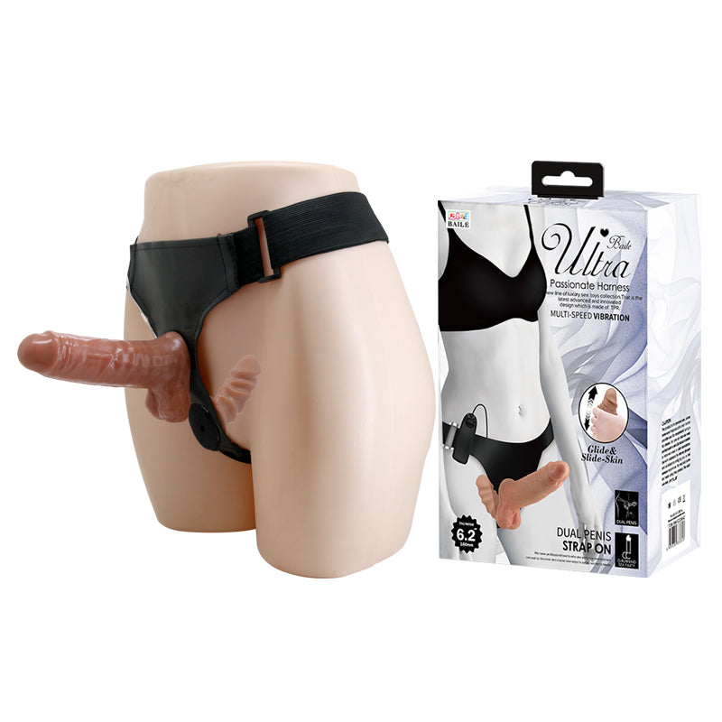 16 CM Fleischfarben Doppeldildo Vibrator Strap On