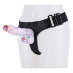 19 CM Konfetti Jelly Strap On Dildo