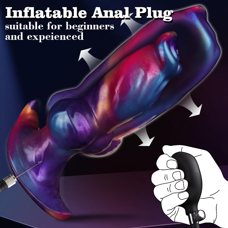 17 CM Fantasy Knotted Dog Aufblasbar Analplug