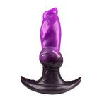17 CM Lila Black Knotted Dog Aufblasbar Analplug