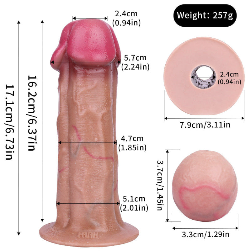 17 CM Mutant-Dreifachkopf Dildo Monster Ovipositor