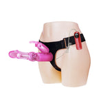 18 CM Pink Rabbit Strap On mit Vibration