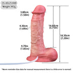 18 CM Realistic Silicone Flesh Squirtingdildo