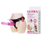 18 CM Pink Rabbit Strap On mit Vibration