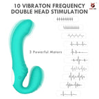 19 CM Gpunkt Vibrating Paar Doppel Straplessdildo