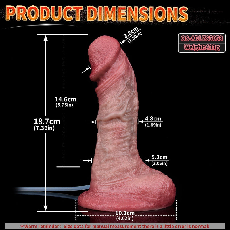 19 CM Classic Penis Squirtingdildo mit Suction
