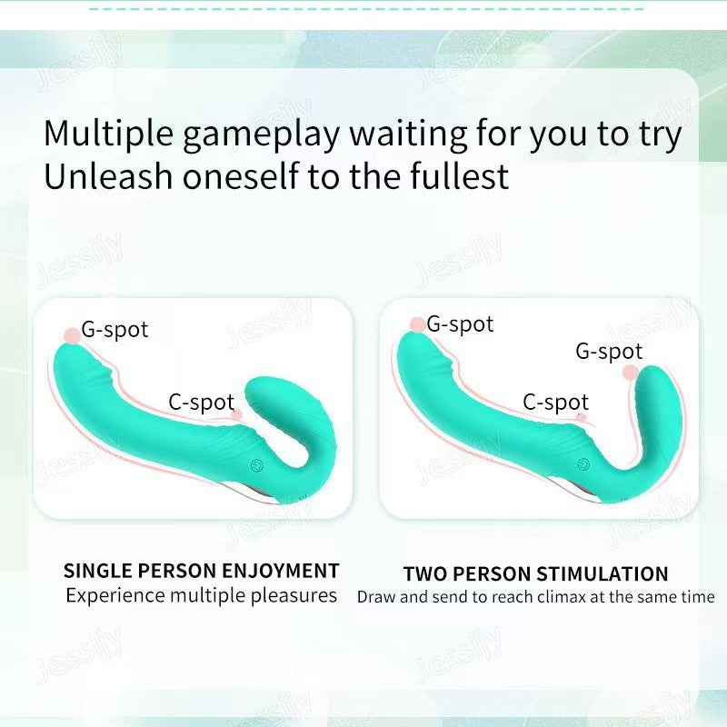 19 CM Gpunkt Vibrating Paar Doppel Straplessdildo