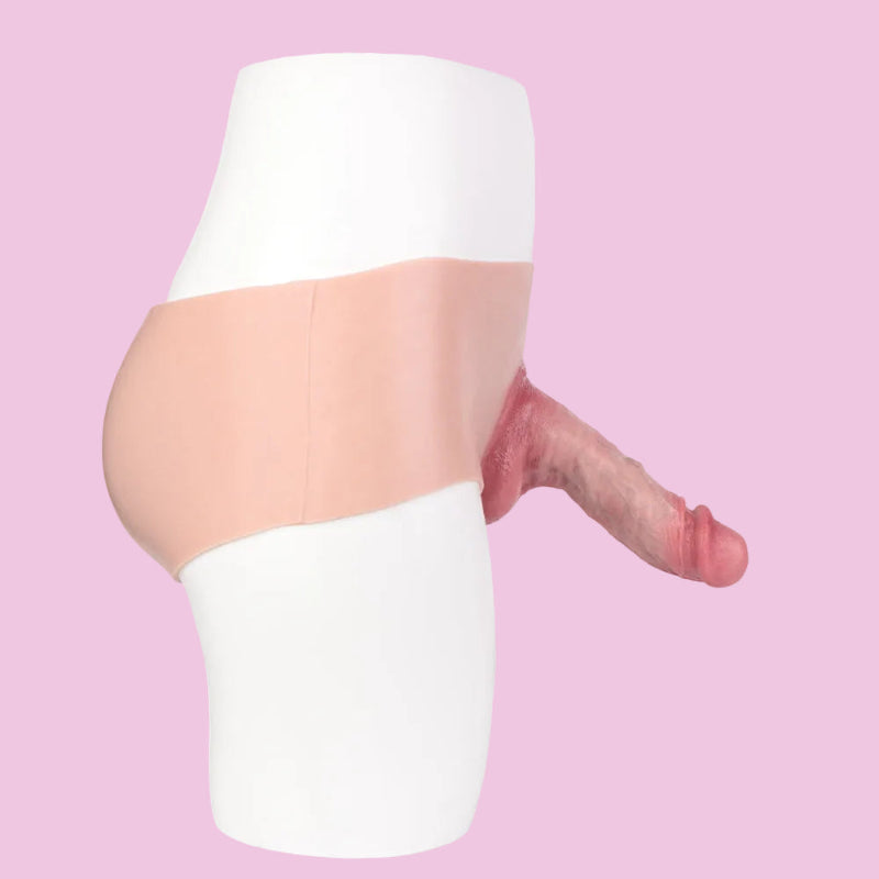 19 CM Hollow Silicone Männer Dildo Höschen