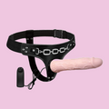 19 CM Pink Realistic Vibrator Penis Strap On