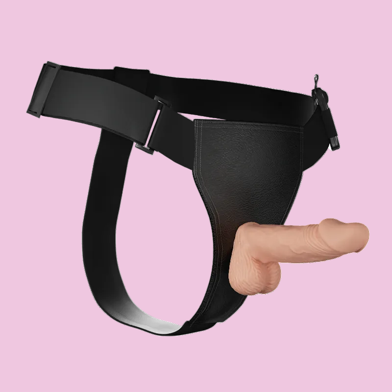 19 CM Strap On Penis Vac-U-Lock Vibrating Dildo