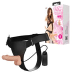 19 CM Strap On Penis Vac-U-Lock Vibrating Dildo