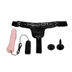 19 CM Pink Realistic Vibrator Penis Strap On