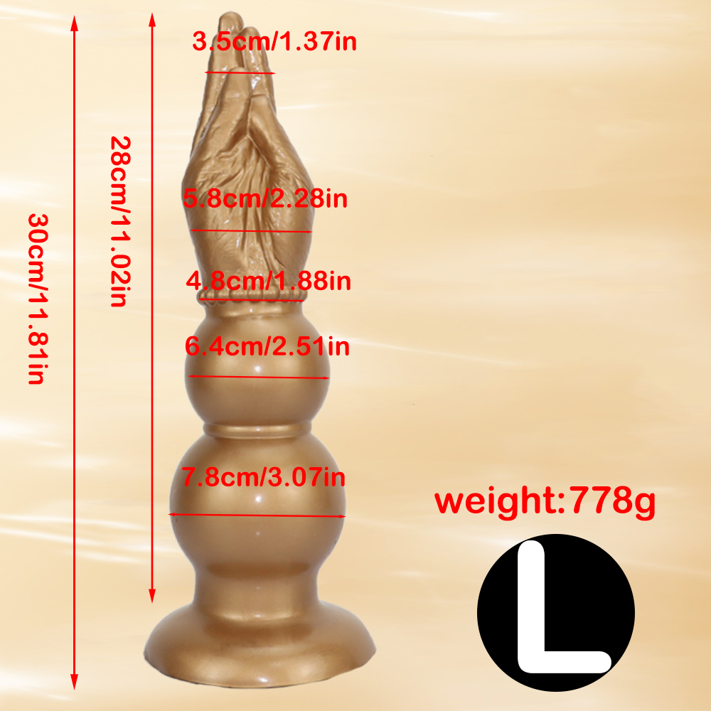 Pink Doppel Knotted Silicone Fisting Dildo