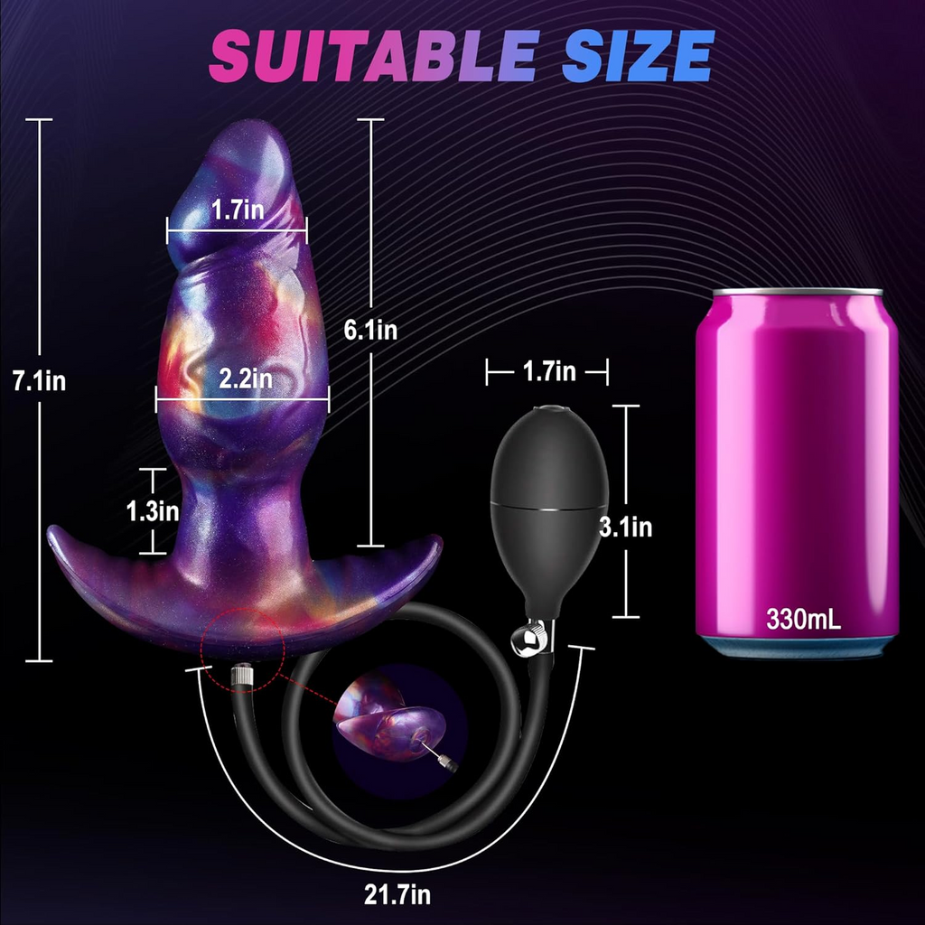 18 CM Aufblasbar Breit Silicone Huge Buttplug