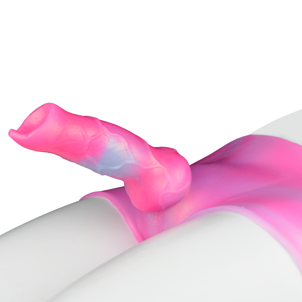 16 CM Rosa Silicone Animal Dog Dildo Höschen