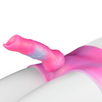 16 CM Rosa Silicone Animal Dog Dildo Höschen