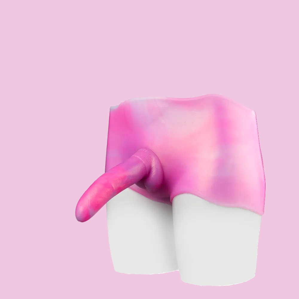 19 CM Fantasy Rosa Silicone Glatt Dildo Höschen