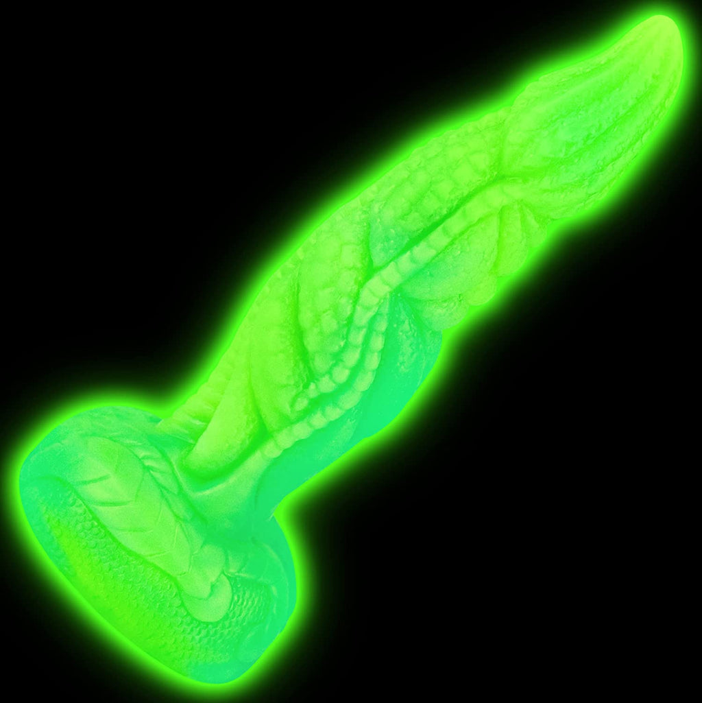 20 CM Grün Nachleuchtend Soft Silicone Dragon Dildo