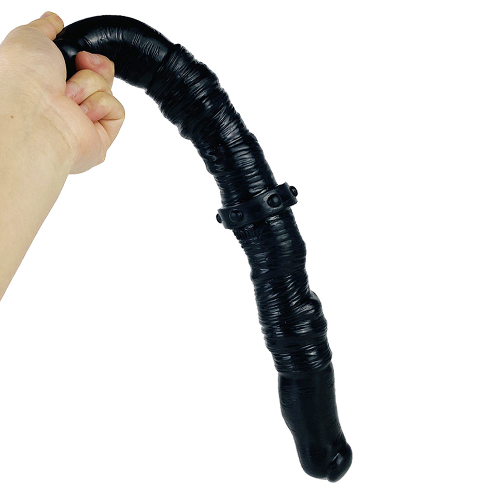 39 CM Black Long Lesbian Doppeldildo