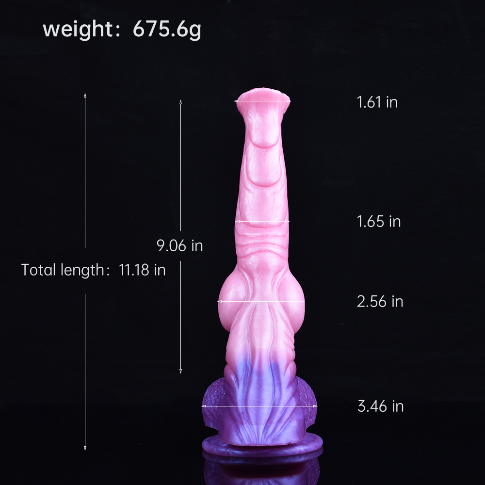 28,4 CM Rosa Knot Silicone Horse Dildo