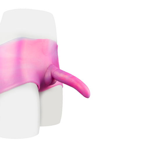 19 CM Fantasy Rosa Silicone Glatt Dildo Höschen