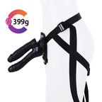 Schwarz Double Ended Strap On Dildo