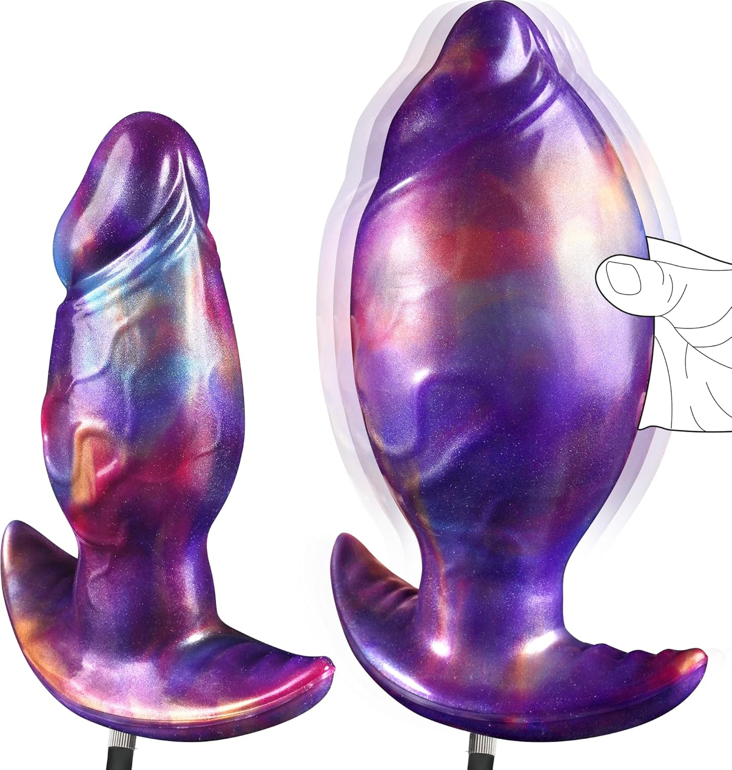 18 CM Aufblasbar Breit Silicone Huge Buttplug