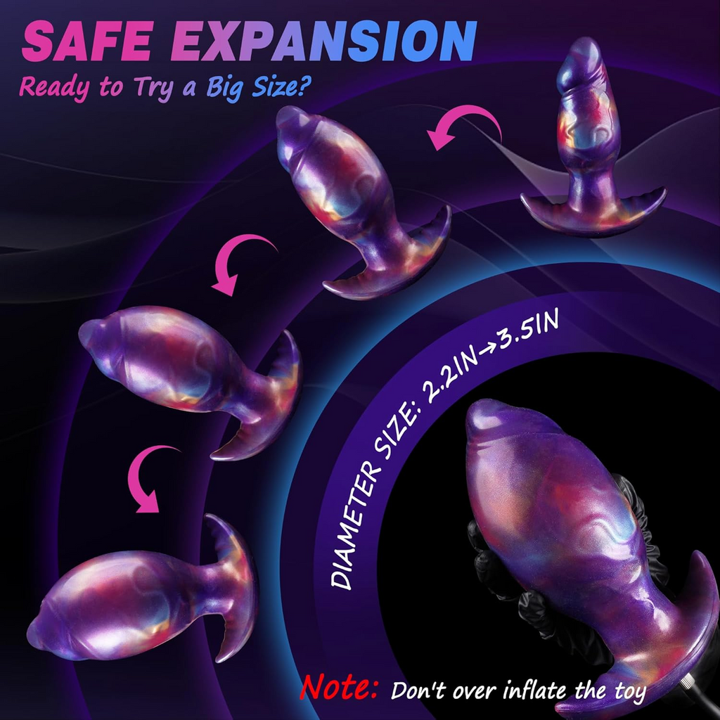 18 CM Aufblasbar Breit Silicone Huge Buttplug