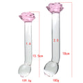Rose Klar Glatt Masturbator Glass Dildo