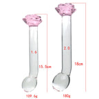Rose Klar Glatt Masturbator Glass Dildo