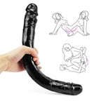 38 CM Realistic Black Lesbian Doppeldildo mit Venen
