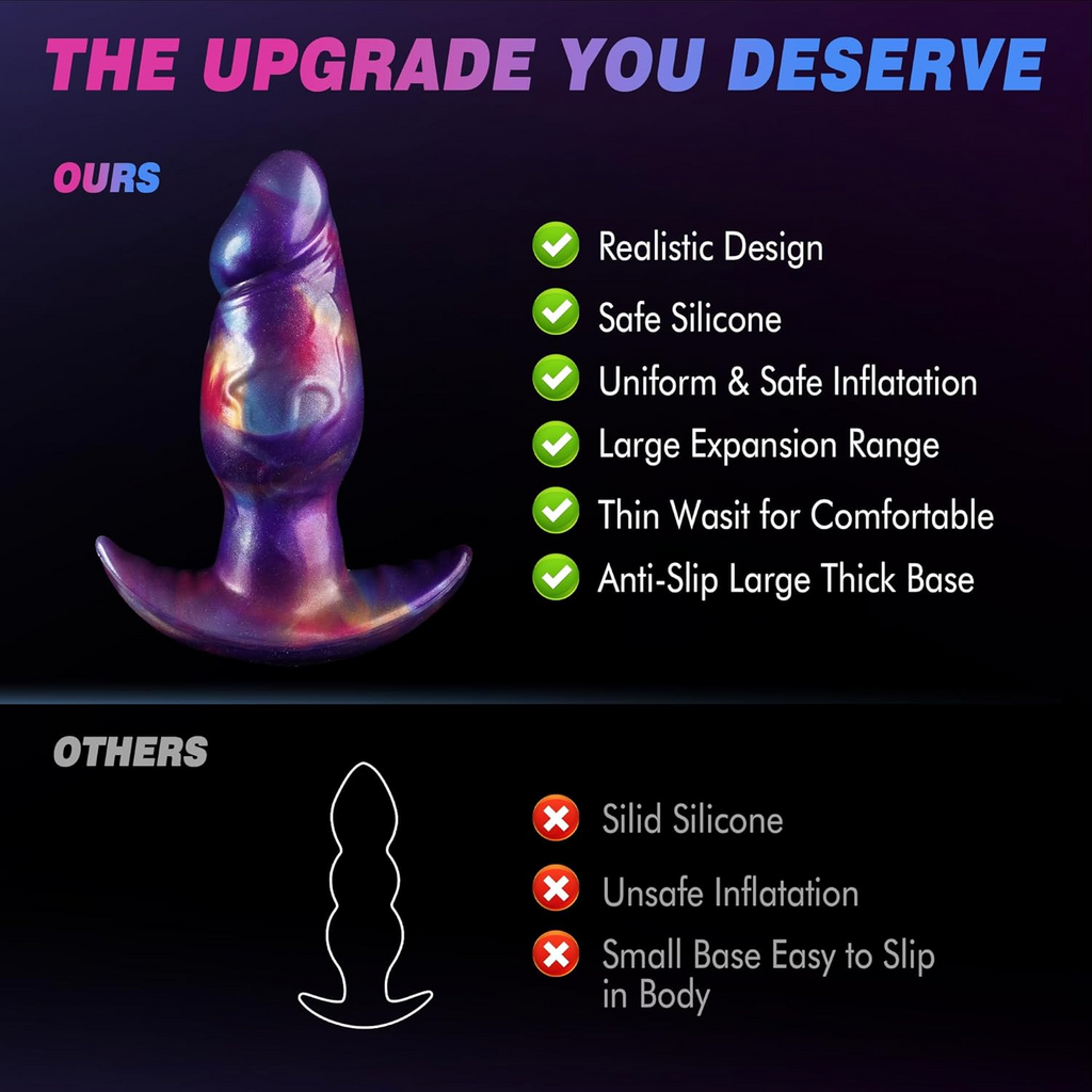 18 CM Aufblasbar Breit Silicone Huge Buttplug