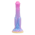 24 CM Leuchtend Blau-Pinker Farbverlauf Horse Dildo
