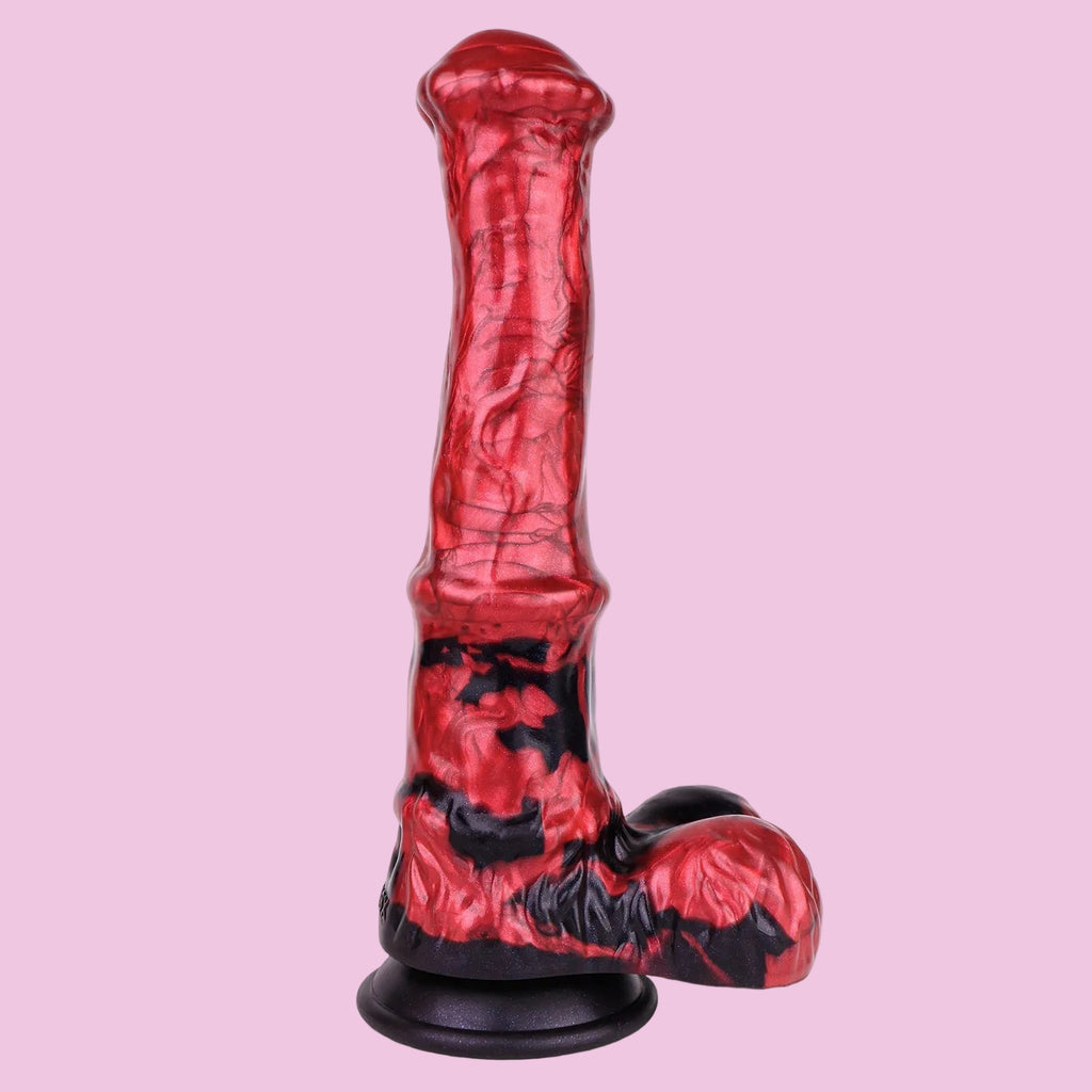 26CM Silicone Saugnapf Rot Horse Dildo
