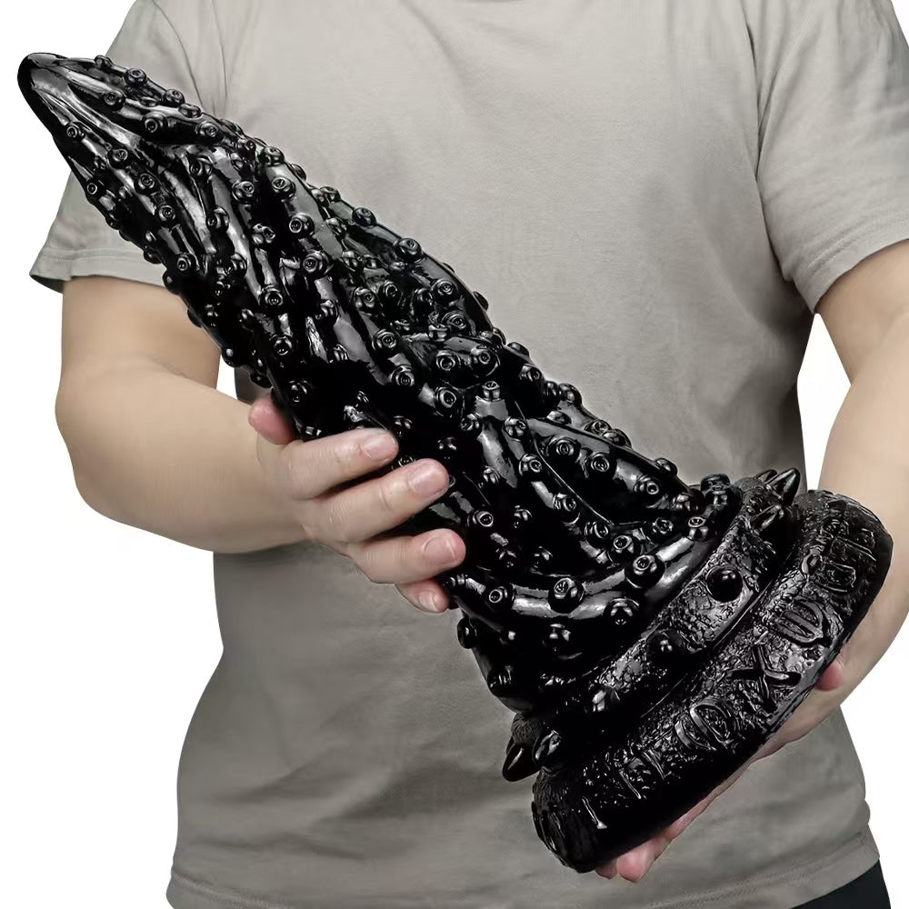 36 CM Black Silicone Tentakel Huge Dildo