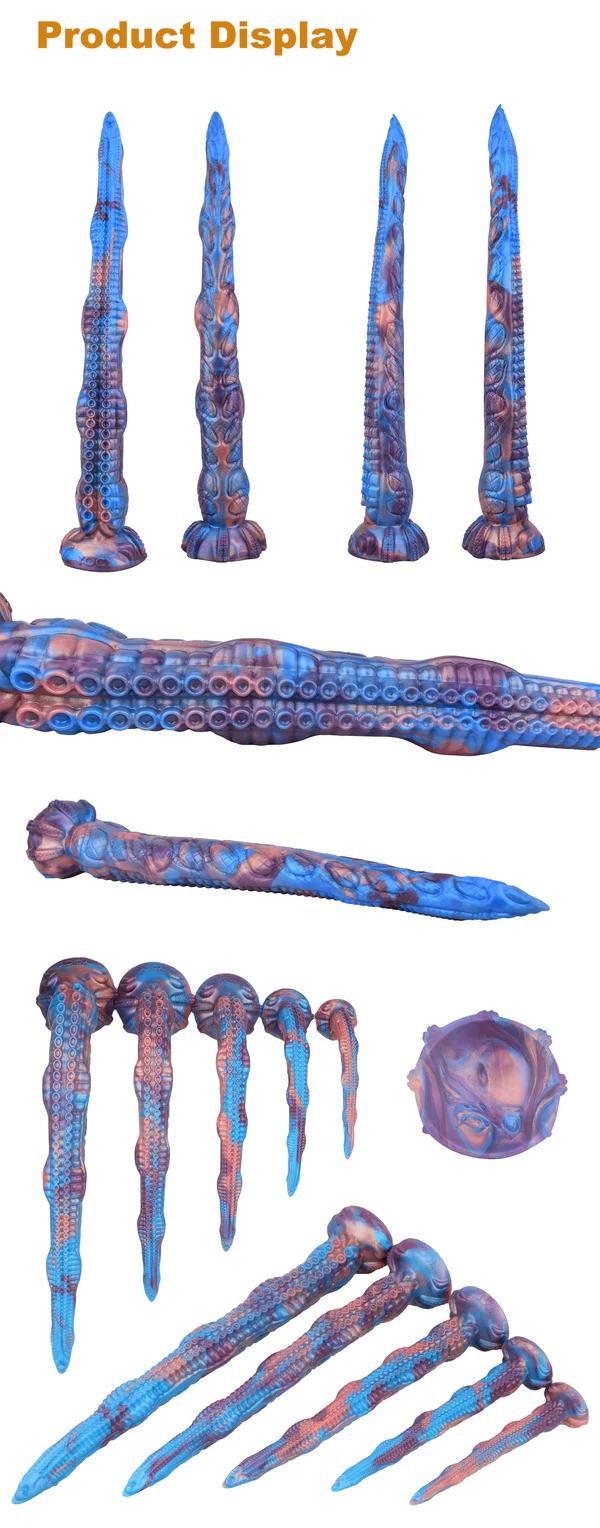 Extra Long Blau Fantasy Tentakel Dildo