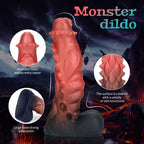 Rot Riesen Weich Spikes Dragon Dildo