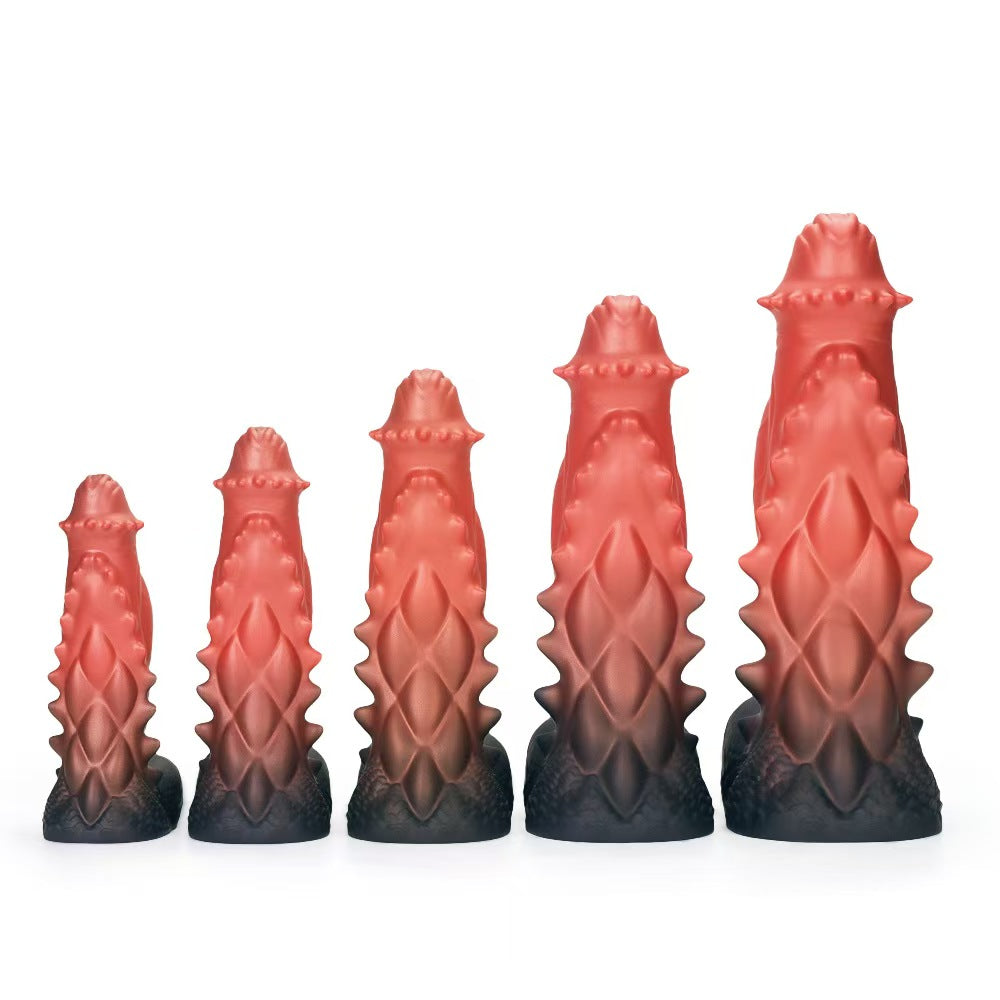Rot Riesen Weich Spikes Dragon Dildo