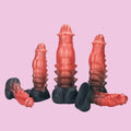 Rot Riesen Weich Spikes Dragon Dildo