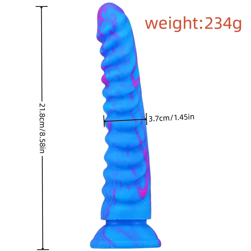 22 CM Blau Drachenschuppe Masturbator Dragon Dildo