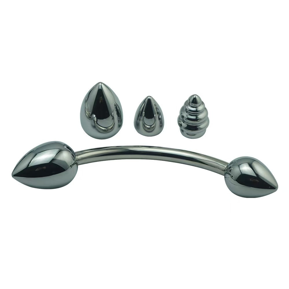 Edelstahl Doppeldildo Metall Anal Sex Toys