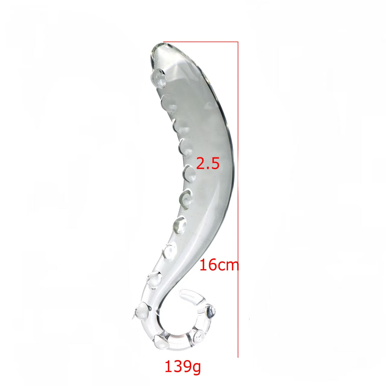 Klar Hippocampus-Wulst Gspott Glasdildo