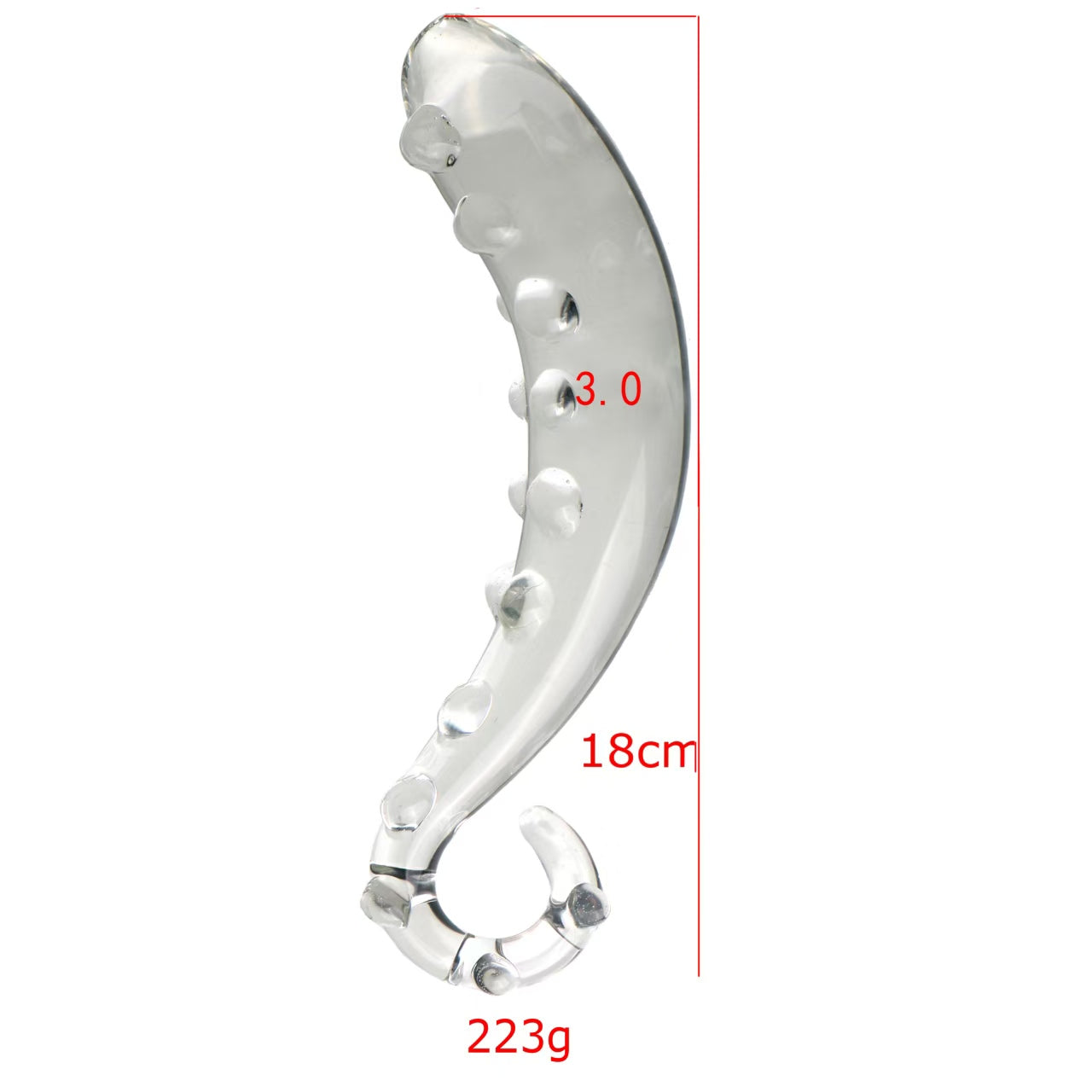 Klar Hippocampus-Wulst Gspott Glasdildo