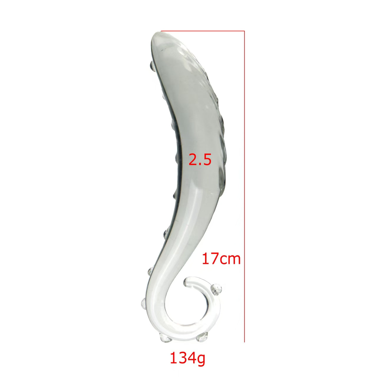 Klar Hippocampus-Wulst Gspott Glasdildo